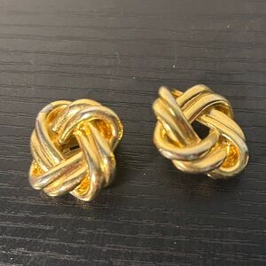 Erwin Pearl Elegant Gold Knot Earrings
